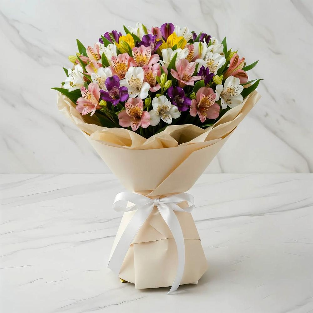 Букет цветов из: Альстромерии в Нудоль