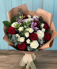 Букет цветов из:  Розы и Альстромерии #REPLACE_PRED# Нудоль