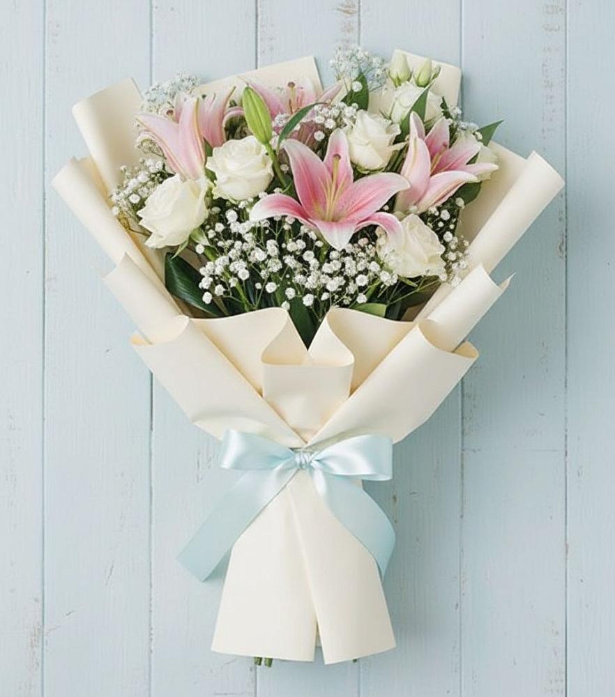 Букет цветов из: Лилии в Нудоль