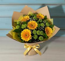 Букет цветов из:  Герберы и Хризантемы #REPLACE_PRED# Нудоль
