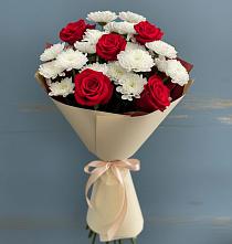 Букет цветов из:  Розы и Хризантемы #REPLACE_PRED# Нудоль