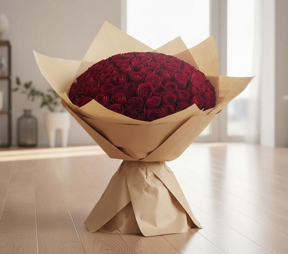 Букет 101 Красная роза в Нудоль