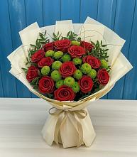 Букет цветов из:  Розы и Хризантемы в Нудоль