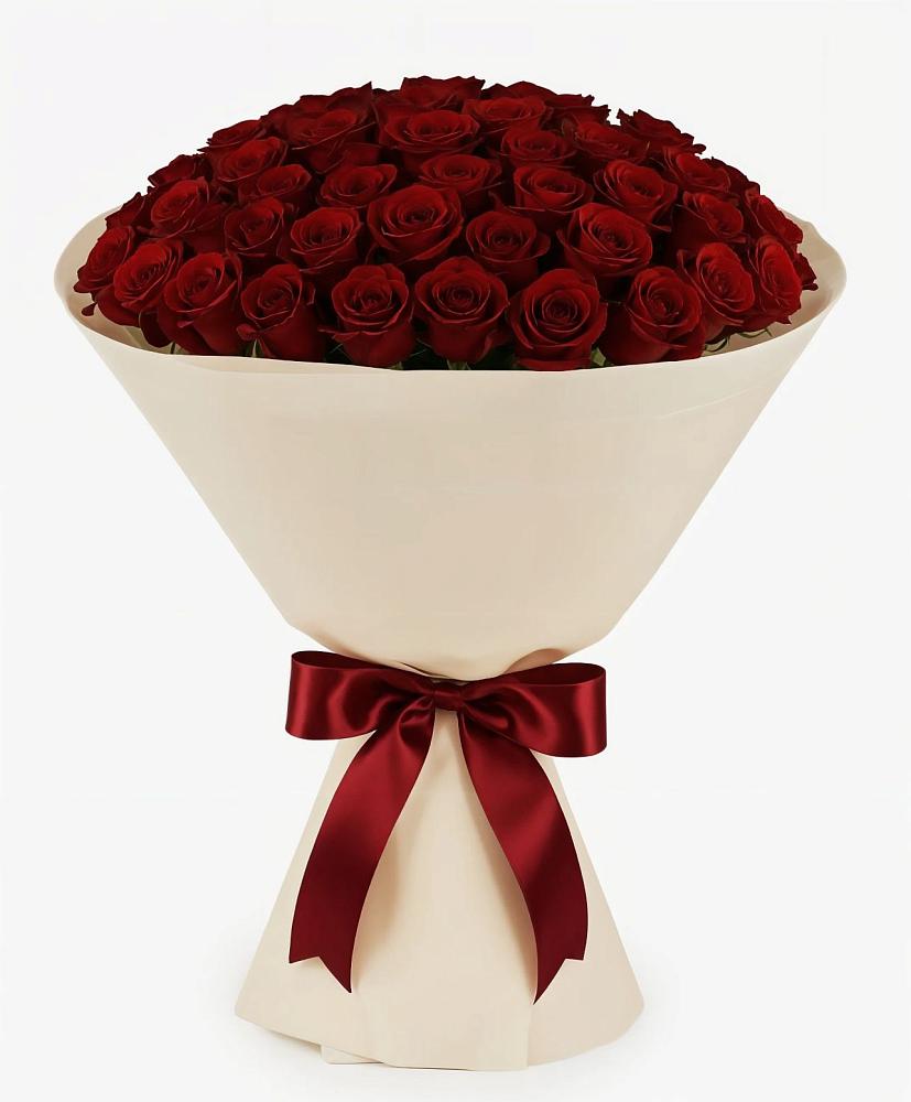 Букет 101 Бордовая роза Блэк Бакарра в Нудоль